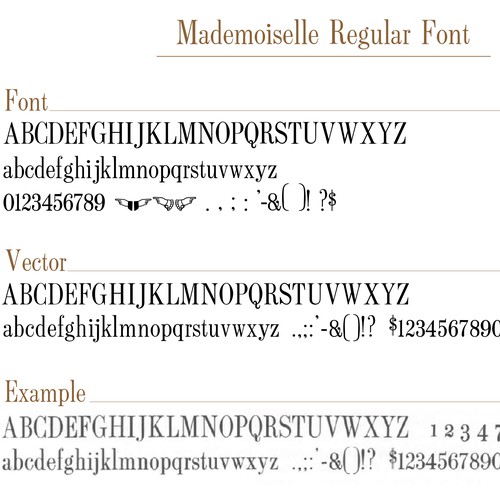Font creation - Mademoiselle Regular