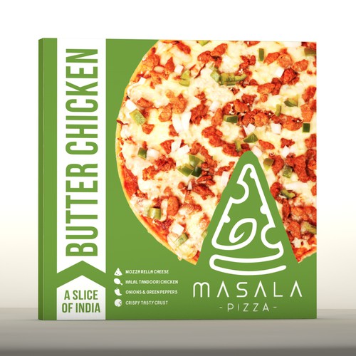 Modern, minimalistic package design concept for Masala Pizza
