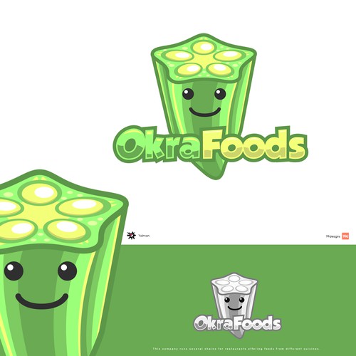 Playful Type Logo for Okra Foods