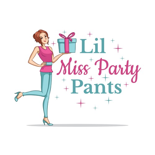 logo concept for Lil Miss Party Pants