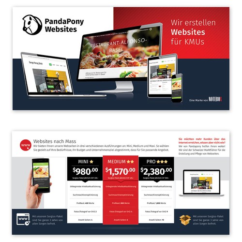 Panda Pony websites brochure design