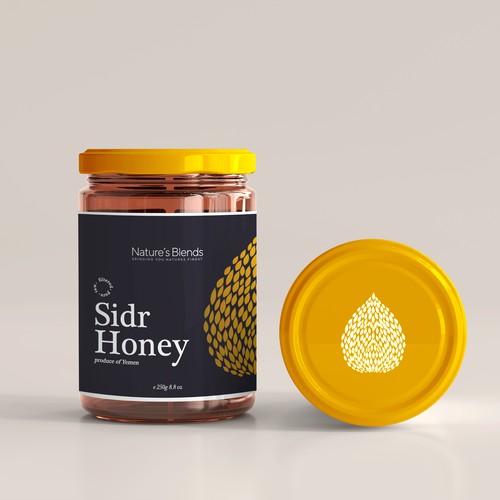 Honey Jar design label for Sidr Honey