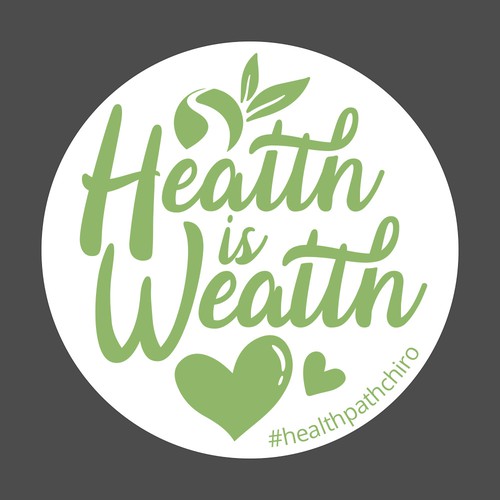 Health is Wealth Sticker Design (Version 4)