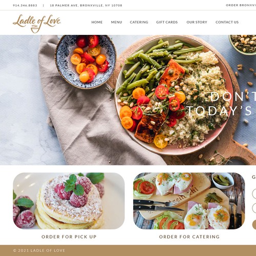 Homepage Design For Food & Catering company