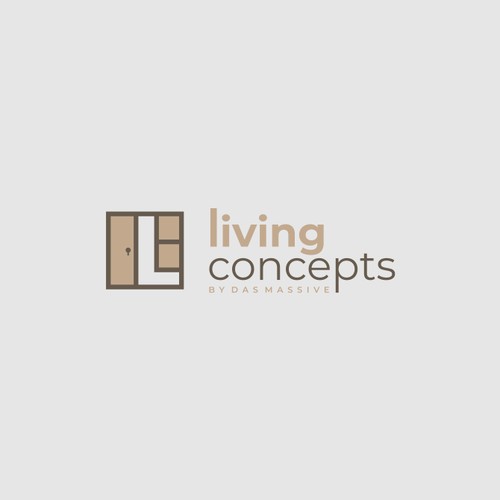 Line art logo for living concepts 