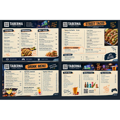 Taberna Street Tacos Menu