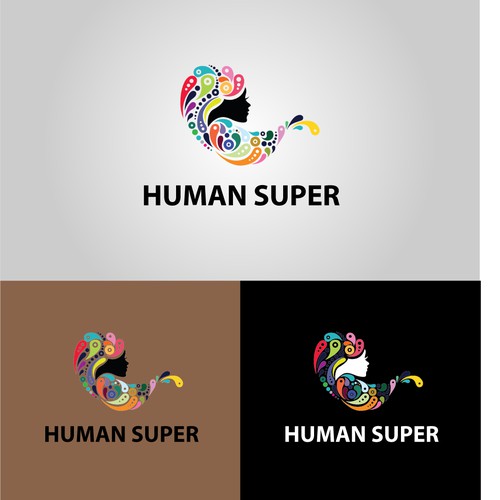Colorful Human Super logo