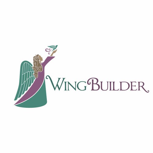 Create a whimsical character logo for WingBuilder