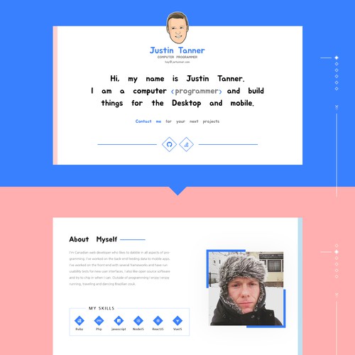 Portfolio website for developer