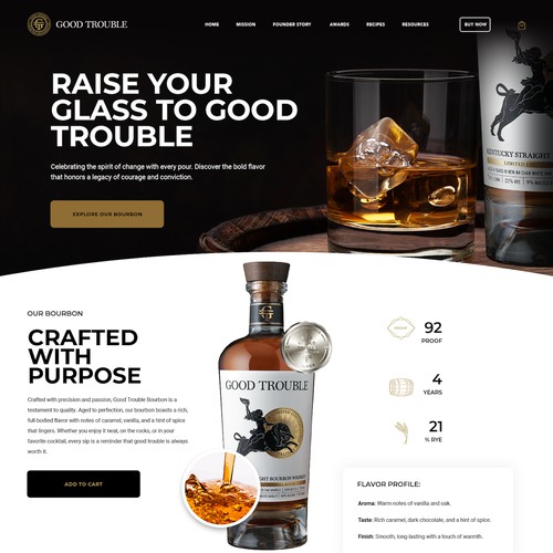 Bourbon Website Design
