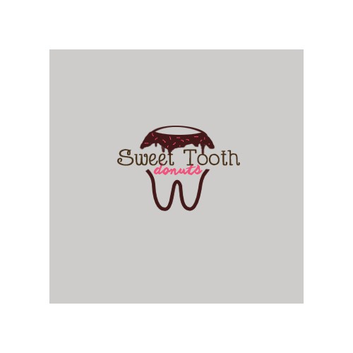 Create a logo for the dentist's donut shop: Sweet Tooth Donuts