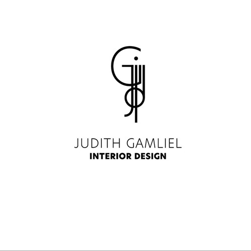 Please help me to create an unusual and non-standard logo for inter design business