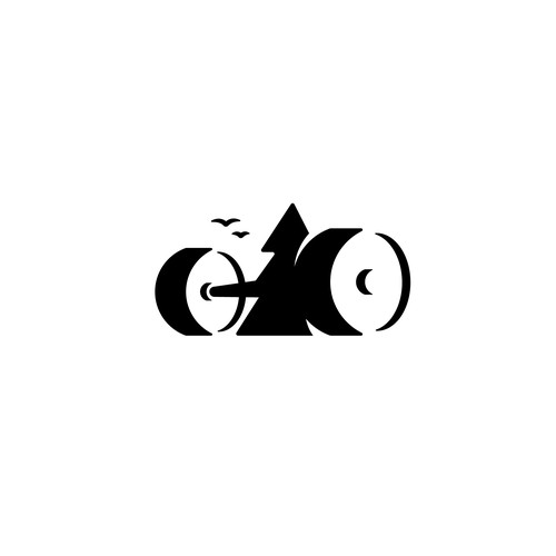 Bold minimal logo of Weightlifting and Outdoors. 