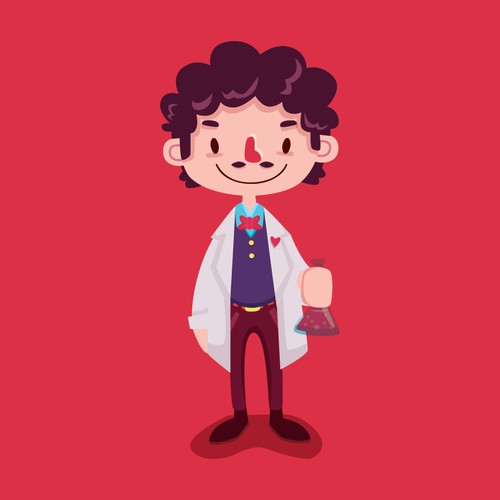 Create an upbeat, illustrated Doctor character for our Date Doctor brand