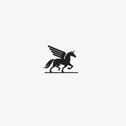 Timeless, simple and elegant unicorn themed logo