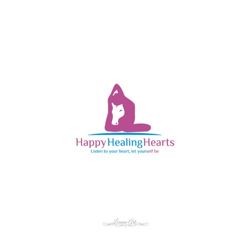 creative logo of Happy Healing Hearts...