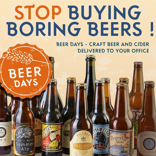 Flyer for beer products