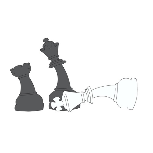 chess pieces unshaded