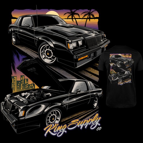 1987 Buick Grand National - Car Tshirt Artwork