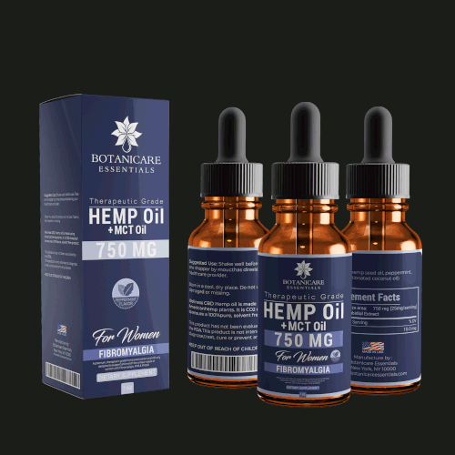 CBD/HEMP oil box and label design 