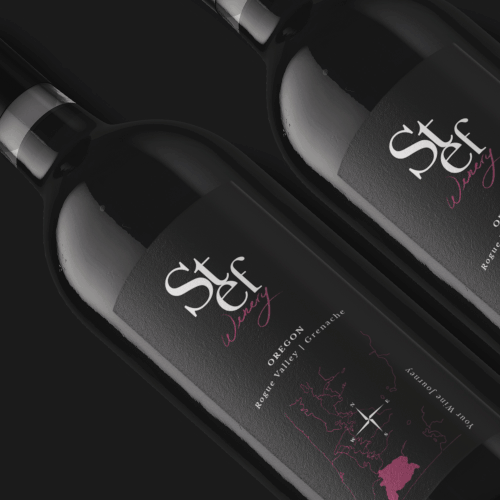 Stef Winery branding and label design