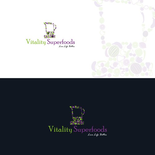 Produce a stand-out superfood logo for Vitality Superfoods