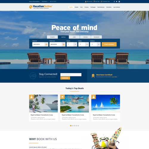 Website redesign for travel agency