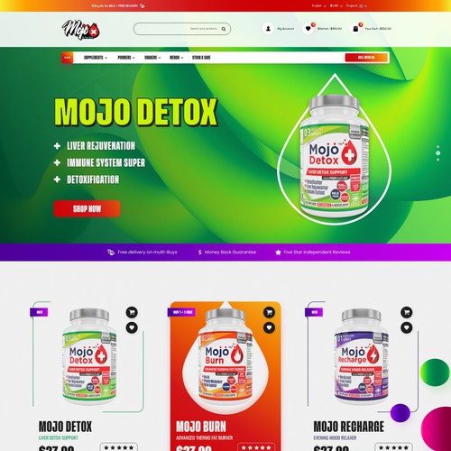 colorful website shop
