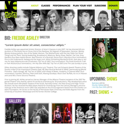 Creative Theater Website, Optimized for Conversion - Actor’s Express, Atlanta, GA