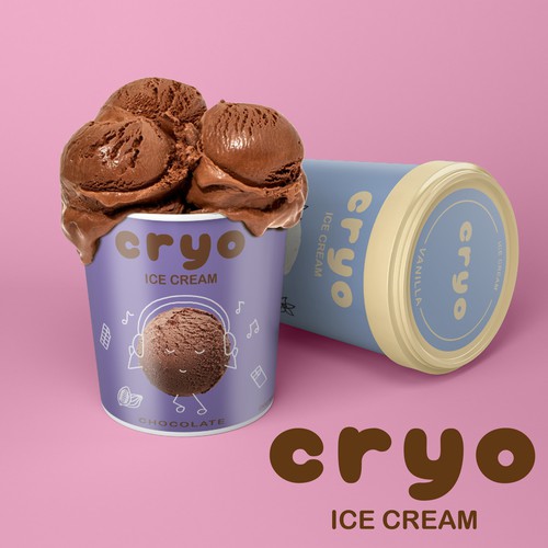 Package design for ice cream brand