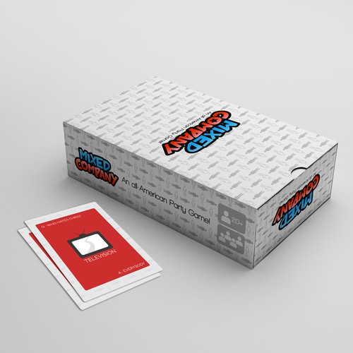 Packaging concept for Mixed Company playing cards.