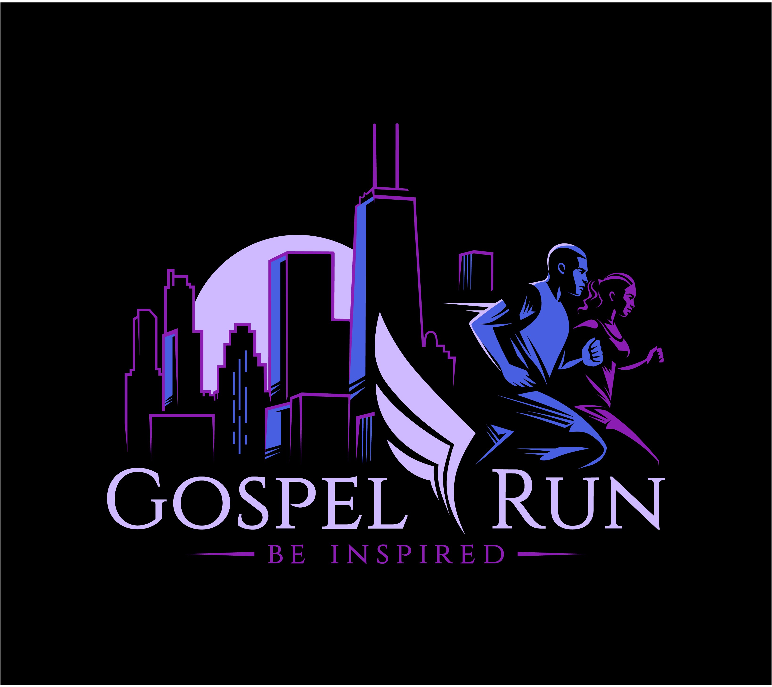 Gospel Run t-shirt design - for a run/walk 5K race with gospel music & a health fair