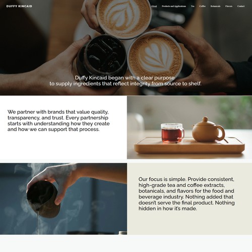 Website - Tea and Coffee Suppliers (Food and Beverage Industry)