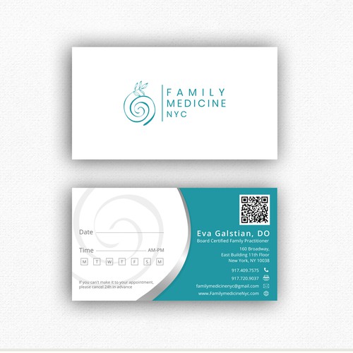Business card for Family Medicine NYC