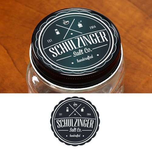 Logo for the "Schulzinger Salt Co" -- an artisan spice and smoked salt company