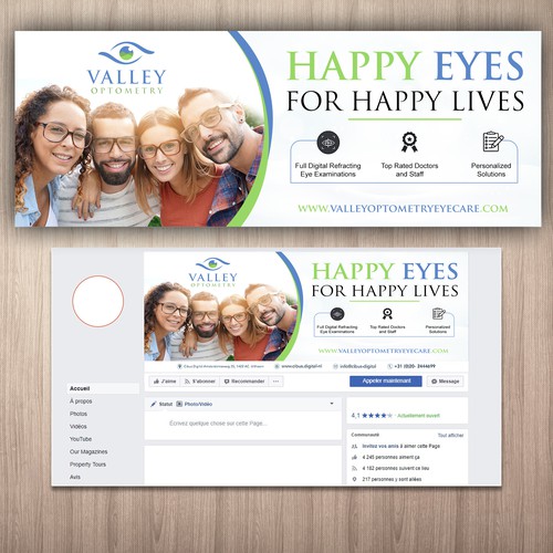 Facebook Cover Page for Valley Optometry
