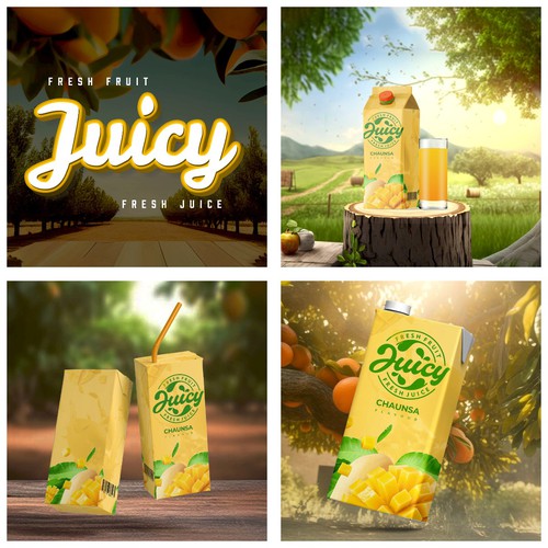 Juicy Fresh Juice Label design