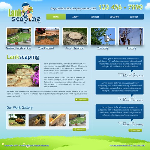 Landscape website design required