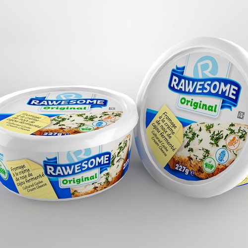 Eye-cathing package design for cream cheese