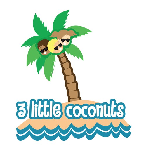 Create a crisp logo for a baby product company -  3 Little Coconuts