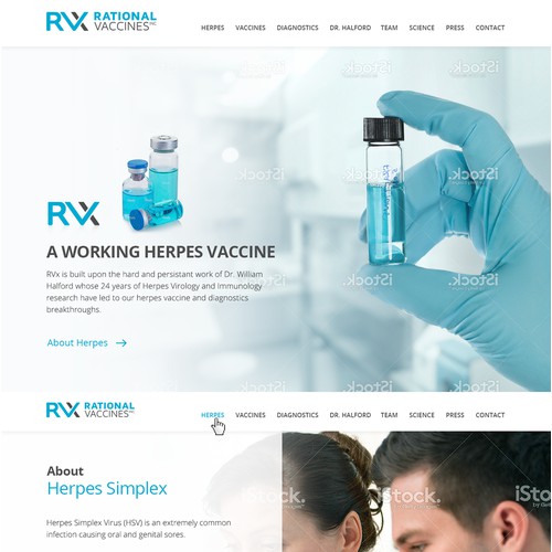 Website design for a World-Changing Vaccine Pharma Company
