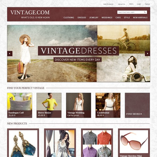 Vintage.com - A Great Challenge for Top Designers