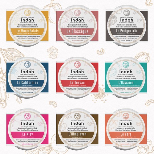 Logo, labels and illustrations for Plant-Based Creamery