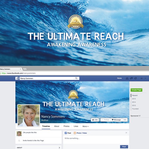 Inspirational Facebook cover - "The Ultimate Reach"