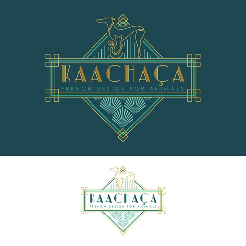Art deco pet products logo