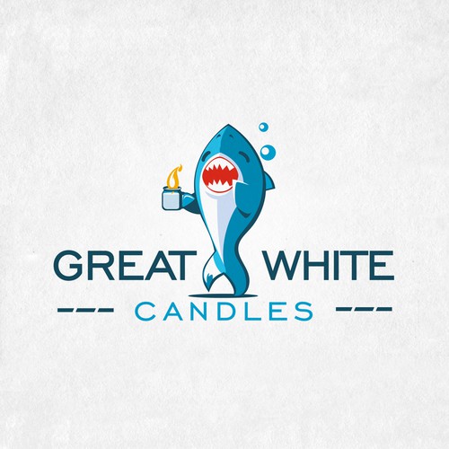 Great White Shark for a Candle Logo