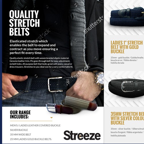 Half-fold brochure for Streeze