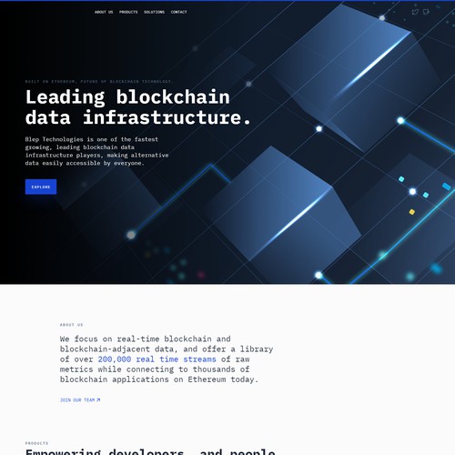 Blep Technologies Landing Page Design