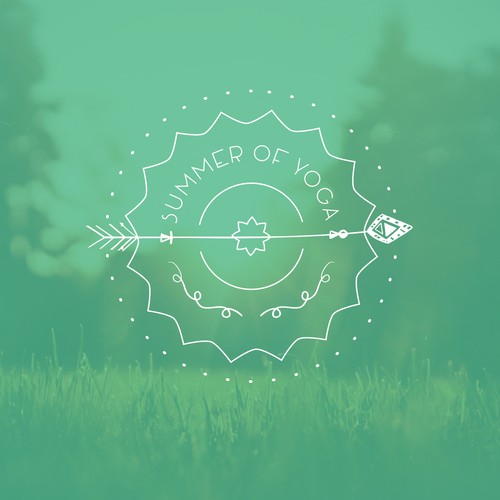 Create a sacred geometry logo for online yoga retreat course