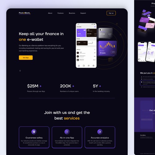 Finance Landing Page App